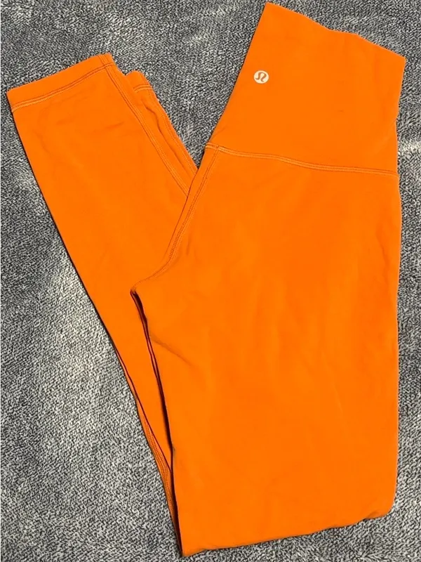 #23 Lululemon Align High-Rise Pant 25” Canyon Orange Size 4 - Image 6