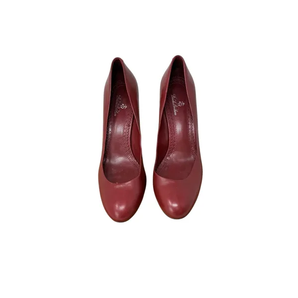 Brooks‎ Brothers Red Leather Heels Career Office Capsole Business Womens 9.5 - Image 2