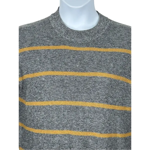 American Eagle Striped Mock Neck Sweater XS Relaxed Fit High Low Hem Knit - Image 3