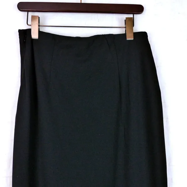 Abercrombie & Fitch Draped Front Maxi Skirt Womens M Black Faux Wrap Slit NWT - Image 13
