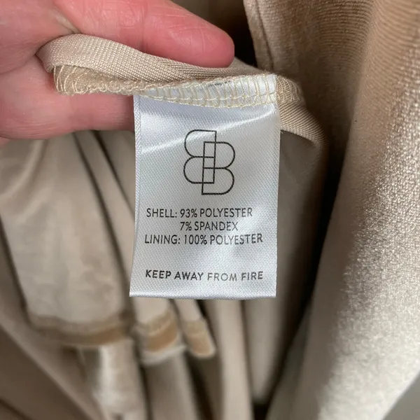 Baltic Born Beige Velvet Meghan Short Flutter Sleeve Wrap Maxi Dress Sz.XL - Image 15