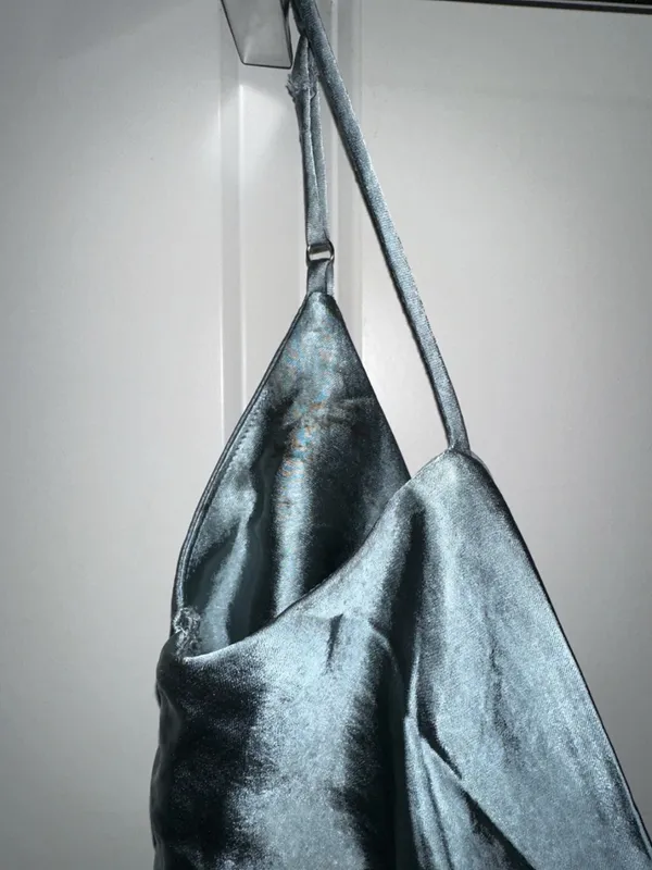 Saints + Secrets Back Tie Open Back Satin Dress M NWT - Image 5