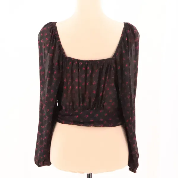 Free People Sweetie Pie Floral Mesh Top Womens Size S Whimsigoth Witchy‎ Fairy - Image 5