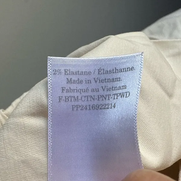Everlane The Easy Pant Cotton Ivory Size Small - Image 7
