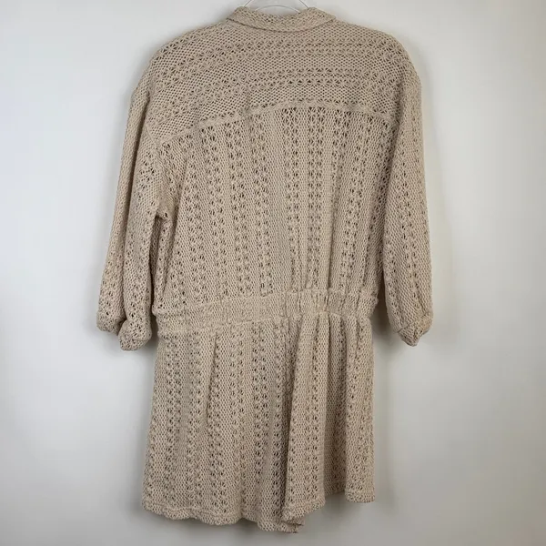 Free People Beach Ryan Crochet Romper in Summer Khaki Size Medium - Image 6