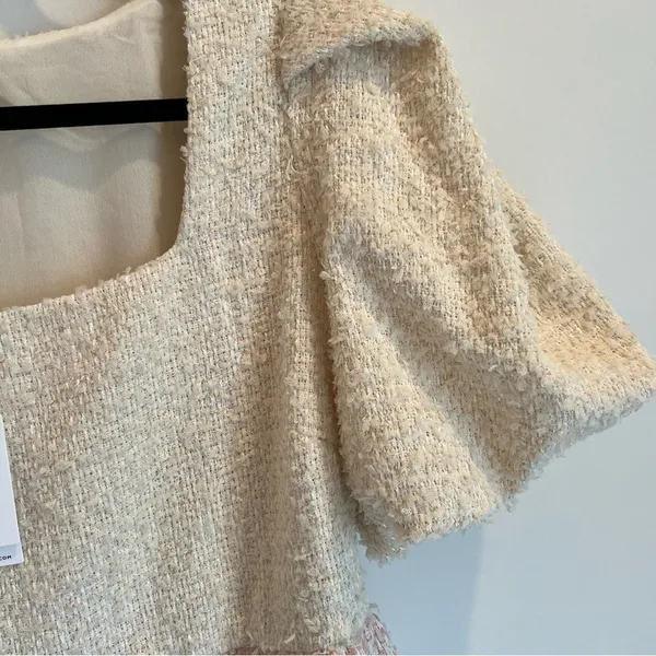 English Factory NWT Color Block Tweed Mini Dress | L - Image 9