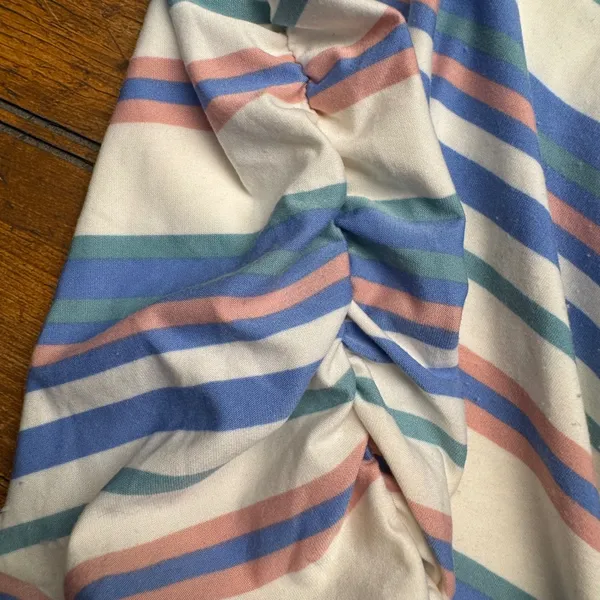 Time and Tru Maternity Striped V Neck Ruched Side T Shirt Top Size‎ L - Image 3