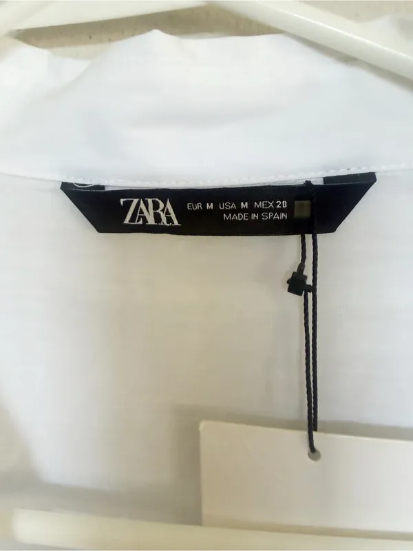 NWT Zara White Button Down Shirt Dress size Medium *PLEASE READ* - Image 5