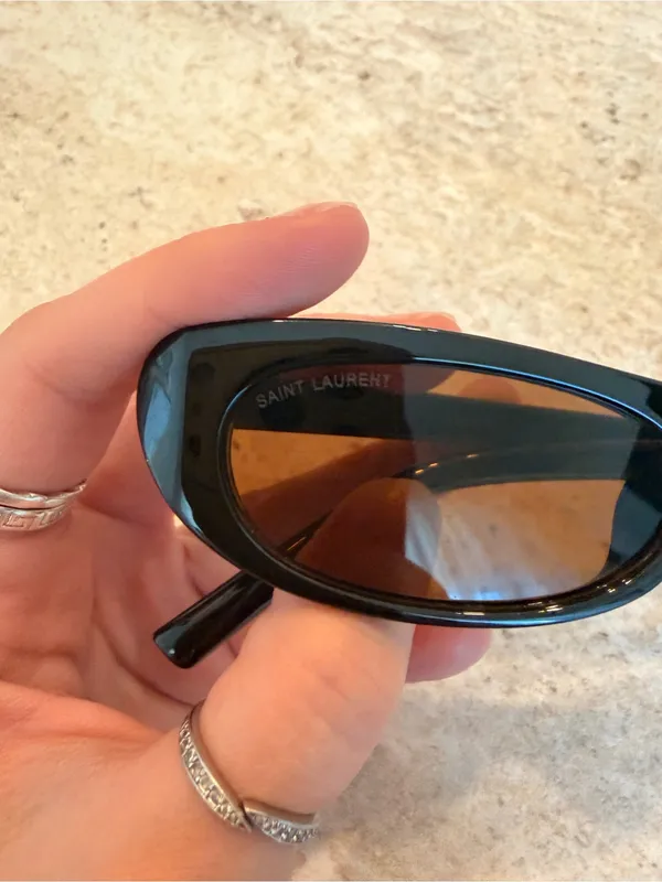 Saint Laurent Black Oval Sunglasses - Image 2