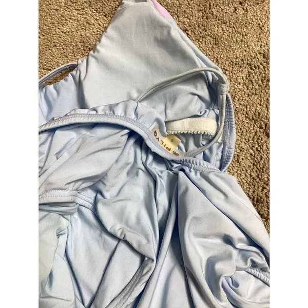 New. Pilyq pastel stripe one piece. Small. Retails $178 - Image 5
