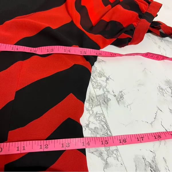LPA Magda Midi Dress in Zebra black red Animal print‎ Sz S revolve - Image 7
