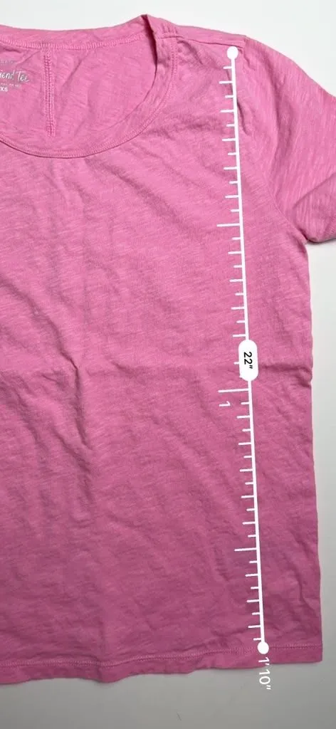 J. Crew Pink Girlfriend Tee Short Sleeve Cotton T-Shirt Women's Size XS - Image 4