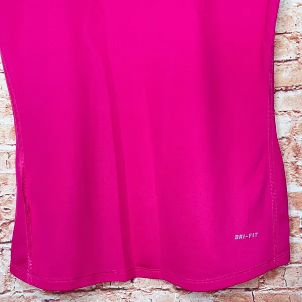 Nike Women's Bright Pink Short Sleeve Tee - Image 4
