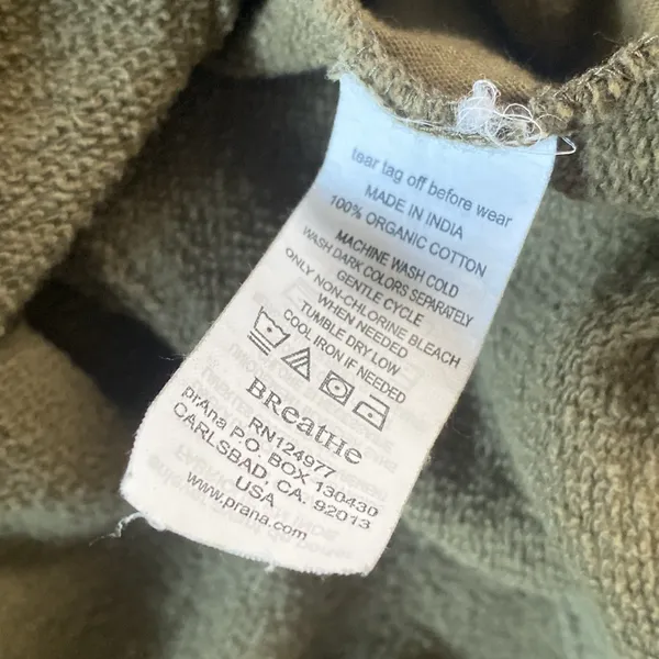 Prana Breathe Jacket Womens Size‎ S Olive Green Organic Cotton Zip Up Utility - Image 9