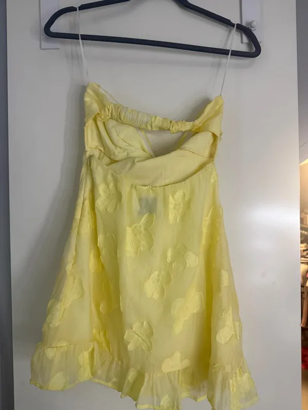 Hello Molly Yellow Floral Mini Dress - Image 3