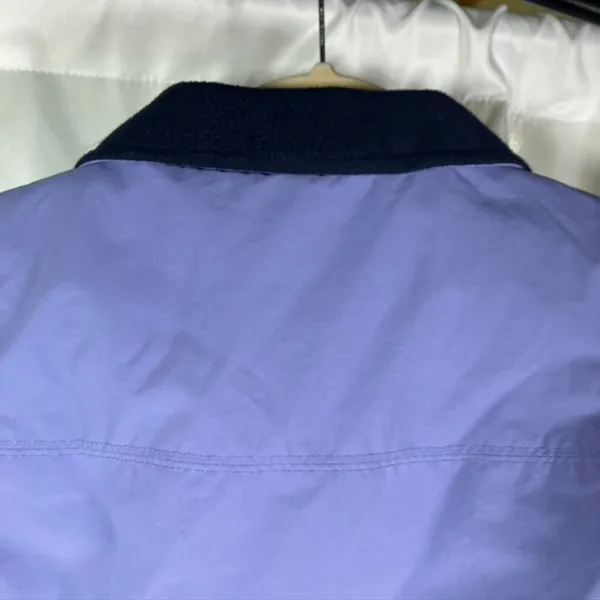 LL Bean Women's Regular Small Lavender Nylon Fleece‎ Lined Vest Zip Pockets - Image 9