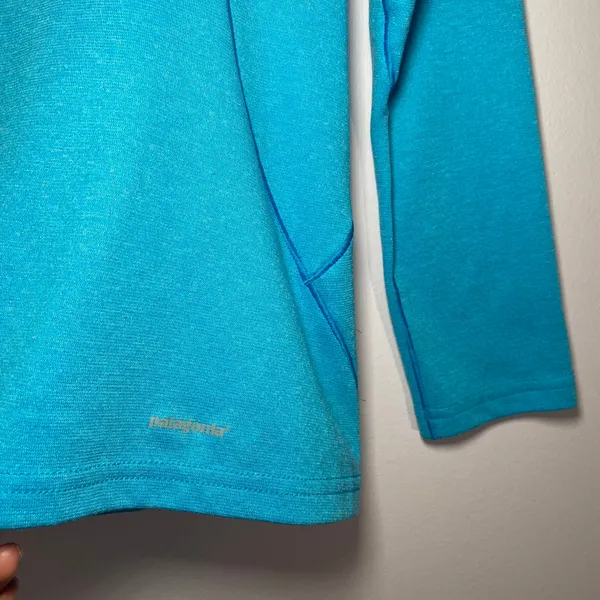 Patagonia Blue Capilene 3 Midweight Quarter Zip Pullover Gorpcore Women's Small - Image 4