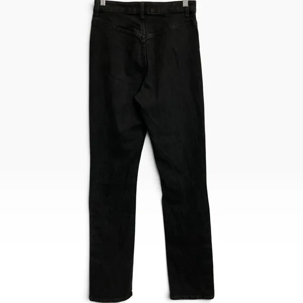 Reformation High Rise Straight Leg Snap Button Hem‎ Black Jeans Size 27 - Image 2