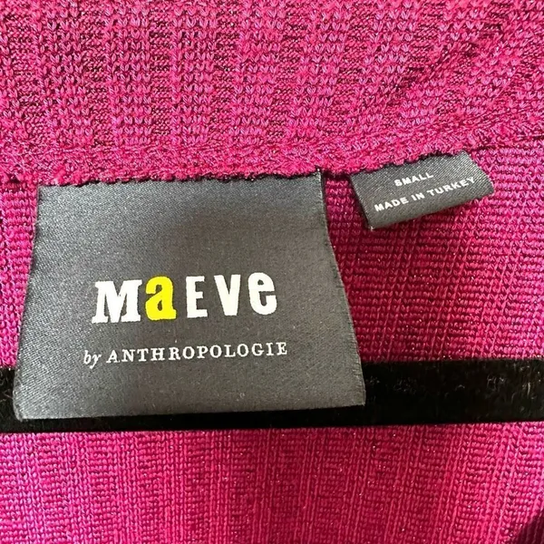 Anthropologie Maeve plum metallic cardigan - Image 8