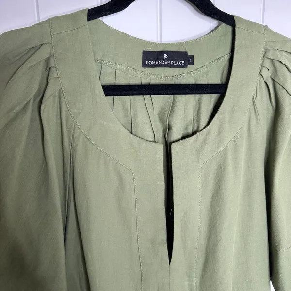 Tuckernuck‎ Pomander place green Finley flutter cotton dress size large vacation - Image 3