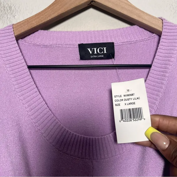 NEW Vici Women Midi Dress XL Lavender Purple Cutout Twist Open Back‎ Brunch Date - Image 6