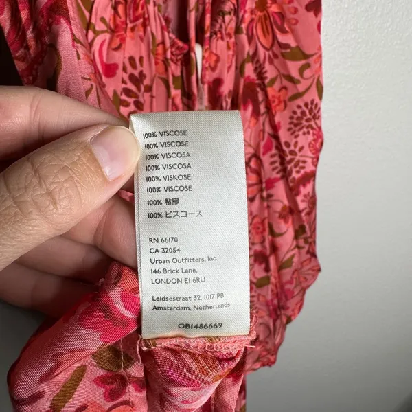 Free People Pixie Printed Tunic in Light Combo Pink Red Size Medium Sz M New - Image 11