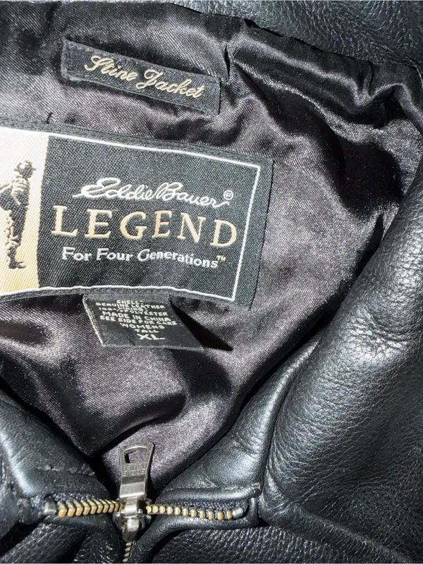 Eddie Bauer Legend Women’s Black Leather Jacket XL Tall - Image 14