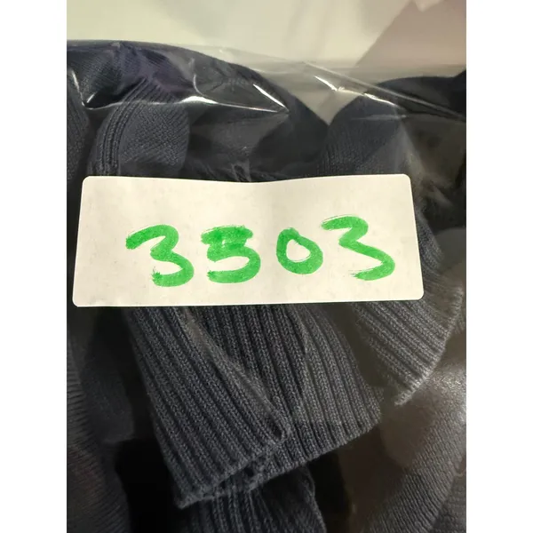 Vince Navy Blue Cotton Blend Ribbed Full Zip‎ Knit Hoodie Sweatshirt Small - Image 7