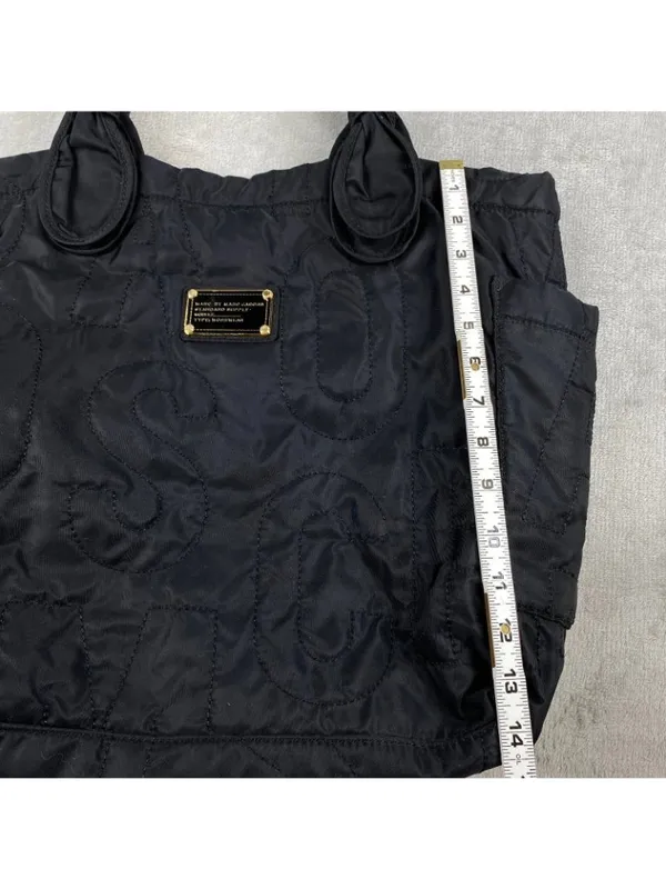 Marc by Marc Jacobs Quilted Tate Tote Bag Women Black Shoulder Strap Puffy - Image 12
