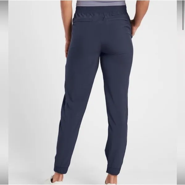 ATHLETA‎ Brooklyn Jogger Pants Women's Size 4 Blue Pull On Style 530631 Casual - Image 2