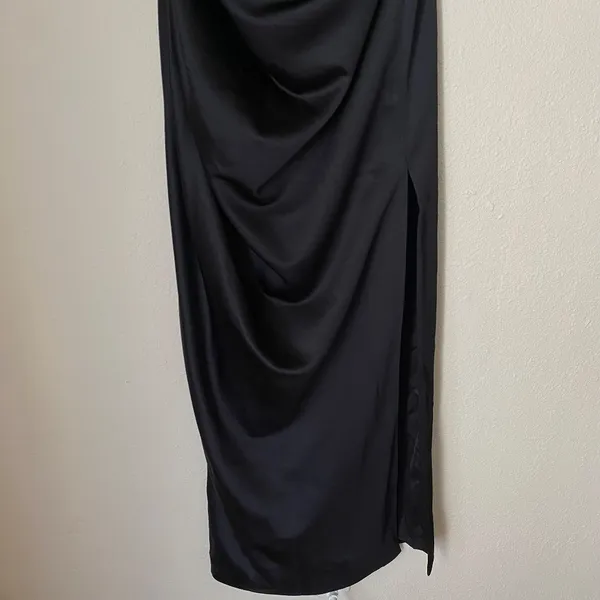 House‎ of CB L D-DD Adrienne black satin strapless corset maxi dress NWOT - Image 9