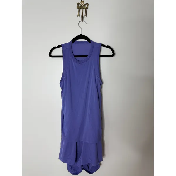 Lululemon Tank and Short Romper Lounge Shorts Onesie Charged Indigo Purple 4 - Image 2