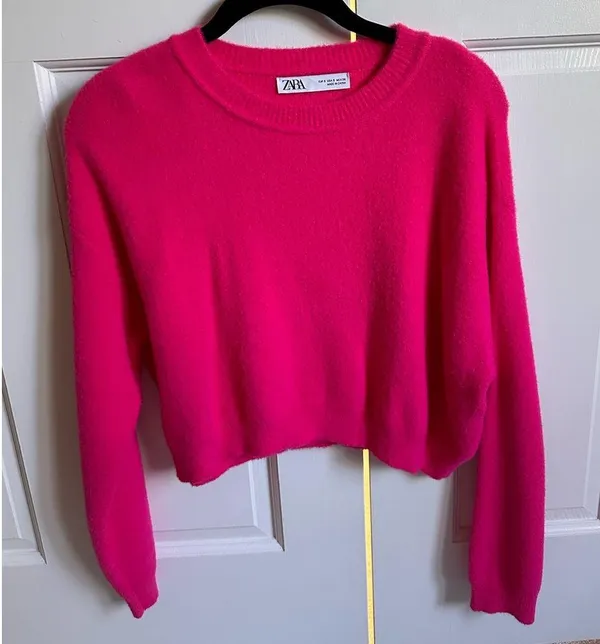 ZARA Hot Pink Sweater- Size Small - Image 4