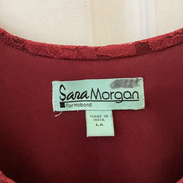 FINAL MARKDOWN Sara Morgan lace front tank large - Image 2