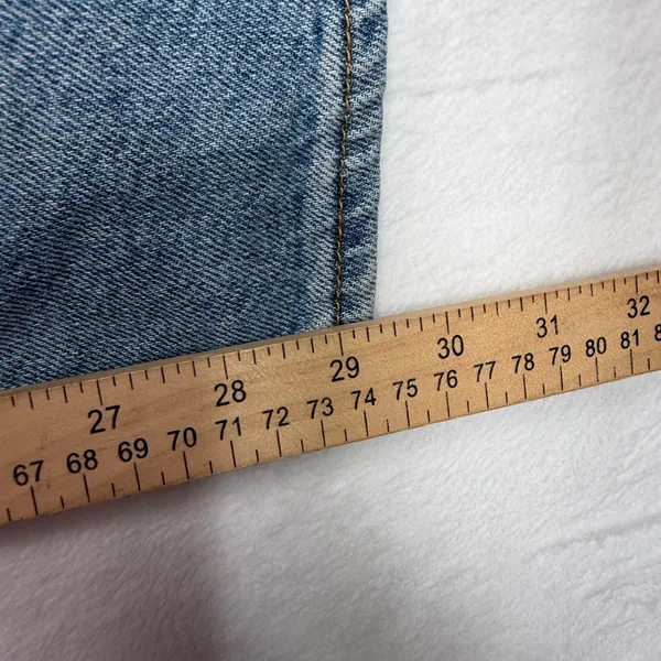 S.O.N.G. 9 29 Jeans Wide Leg Distressed High Rise Button Fly Boho Grunge Punk - Image 13