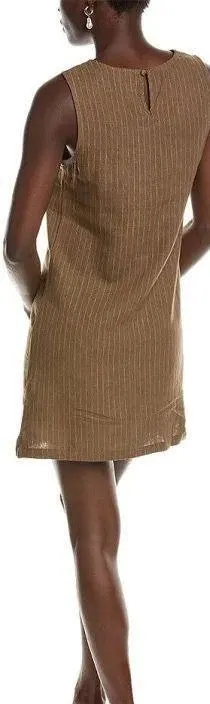 WeWoreWhat Brown Linen Blend A-Line Mini Dress - Image 6