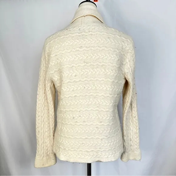 Jones New York Signature Cable Knit‎ Cardigan Sweater Shawl Collar Wool Blend XL - Image 4