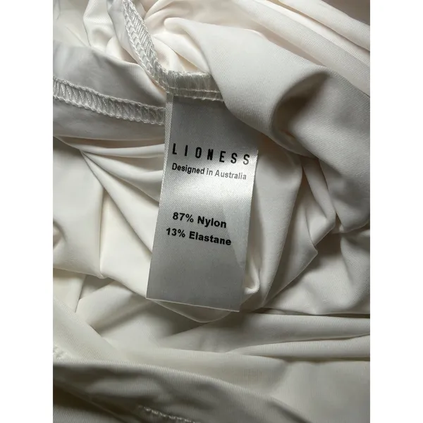 Lioness White Ruched SideBoat Neck Top Size M Minimalist Chic - Image 7