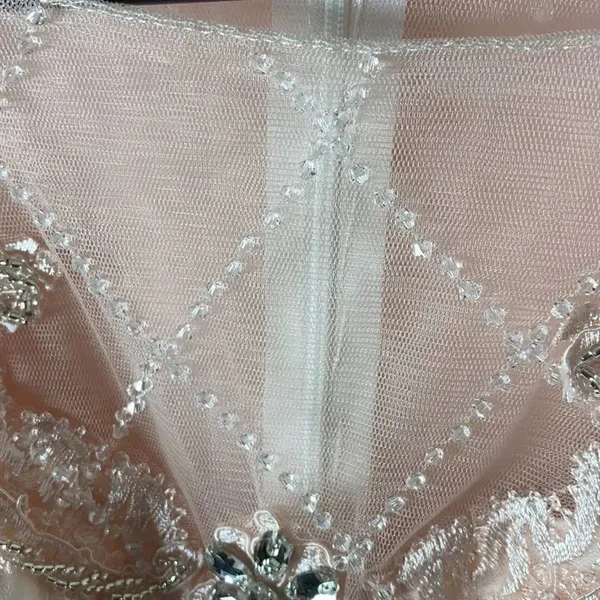 Pink Cocktail Dress - Intricate Beautiful Beading Approx Size 4 - Image 12