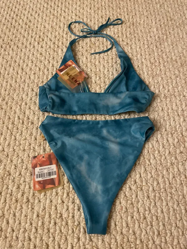 Neena Swim Blue Tie Dye Bikini Set - Image 4
