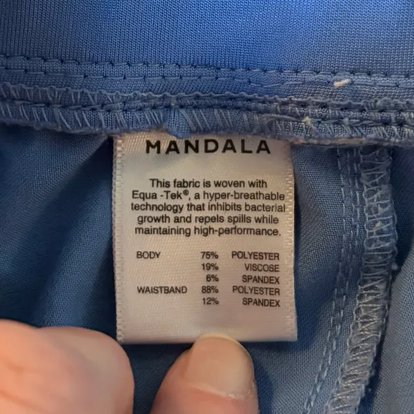 Mandala Nine Pocket Cargo Scrub Pants Ceil Blue Size XS Petite - Image 5