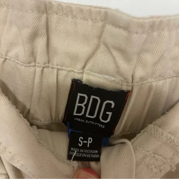 BDG Urban Outfitters‎ Tan High Waist Paperbag Cargo Carpenter Pants Small - Image 7