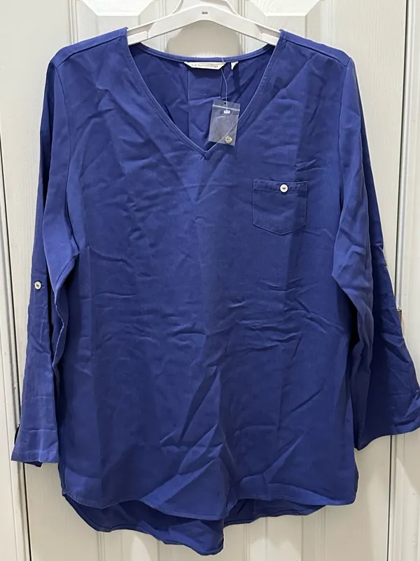 Soft Surroundings V-Neck Tencel Tunic Il Blouse size XL - Image 9