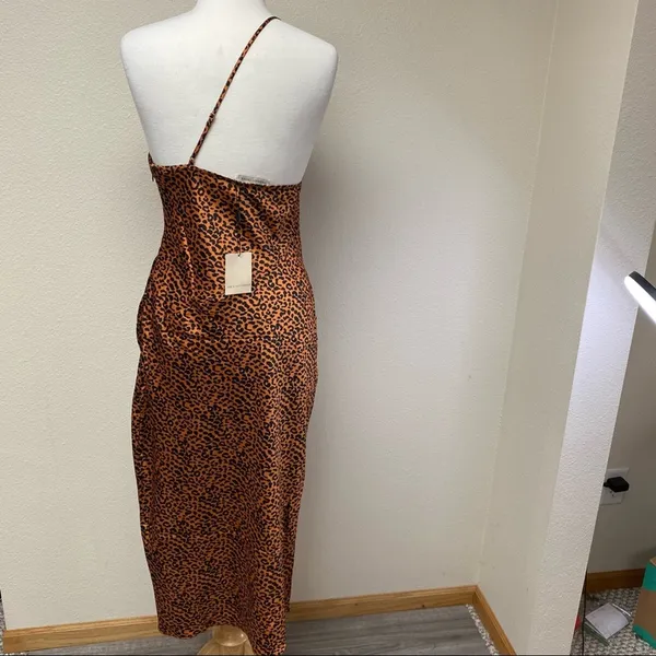 The East Order Sahara Leopard One Shoulder Midi Dress L NWT - Image 3
