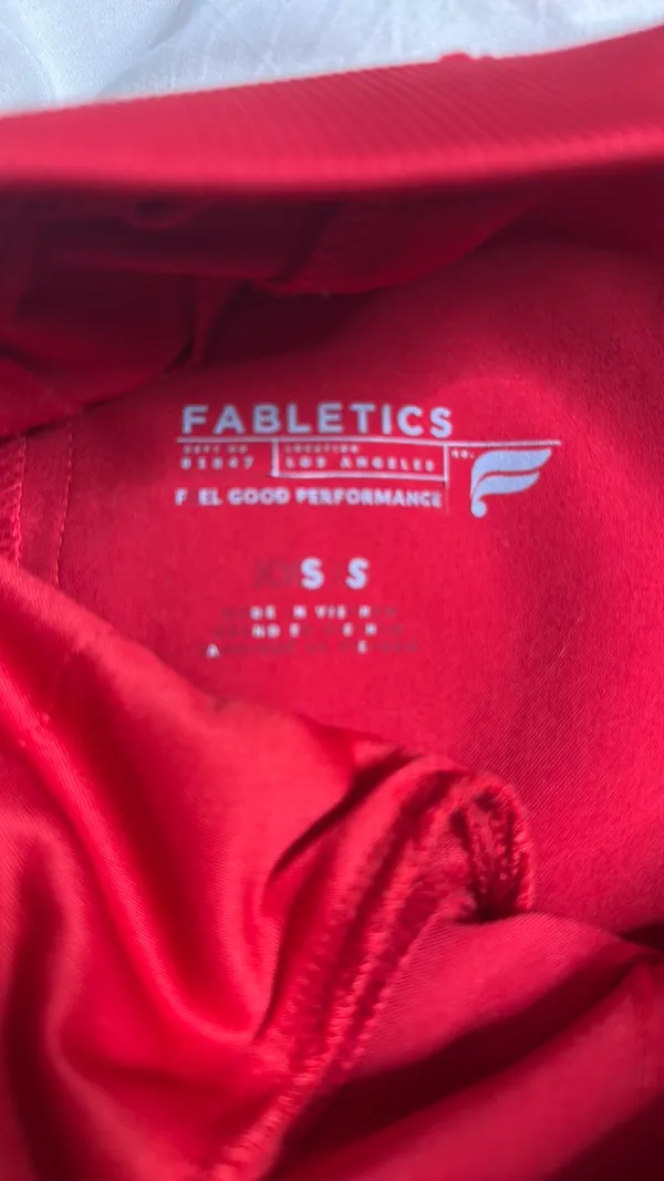 Fabletics High-Rise On-Call Scrub Jogger in Goji Red - Image 2