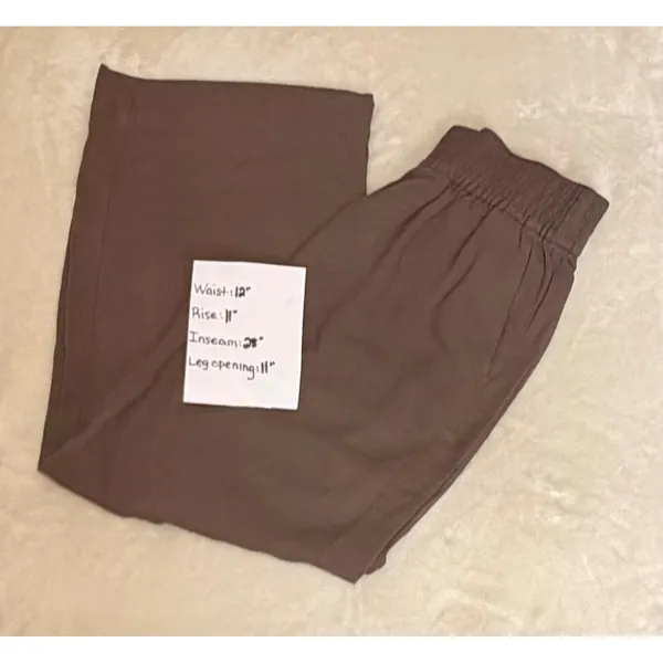 NWT Madewell Drapeweave Carley Wide Leg Pants XXS Brown Pull‎ On High Rise - Image 6