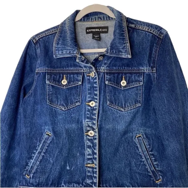Express Blue Jeans Jacket(Size Large) - Image 5