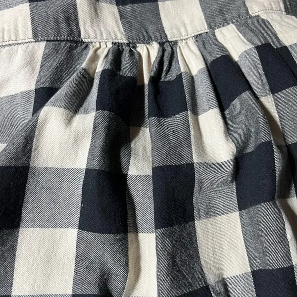 Denim & Supply Ralph Lauren WOMEN RL SURPLUS BUTTON DOWN FLANNEL BLACK/CREAM M - Image 10