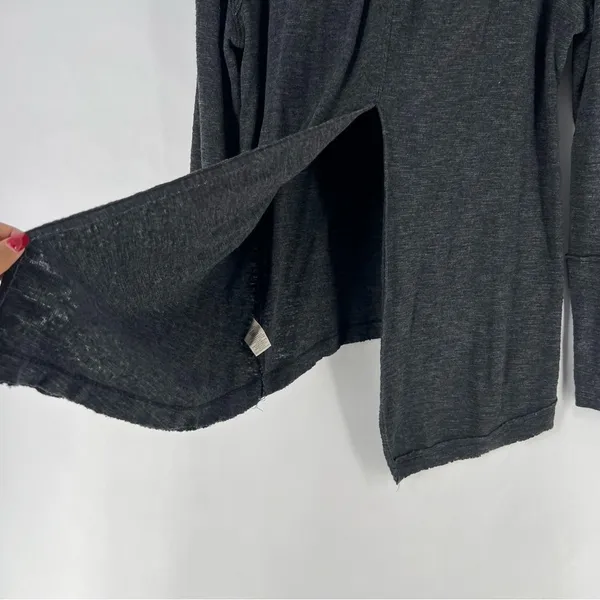 WeThe Free Raw Edge Split Back‎ Long Sleeve Burnout Knit Turtleneck Top - Image 13