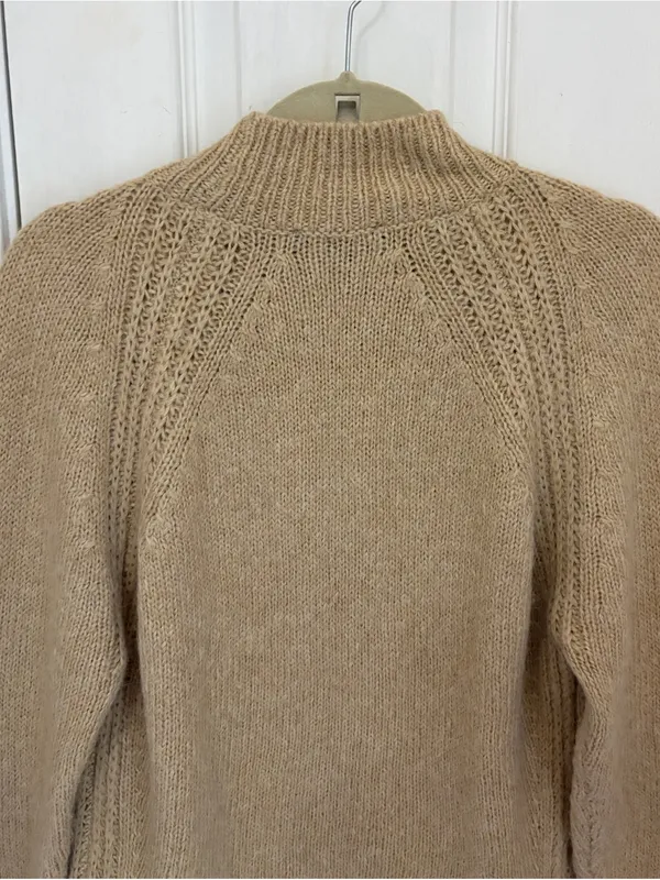 Ann Taylor Wool Blend Mockneck Sweater in Camel - Image 7